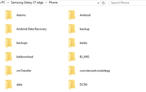 Restore folder