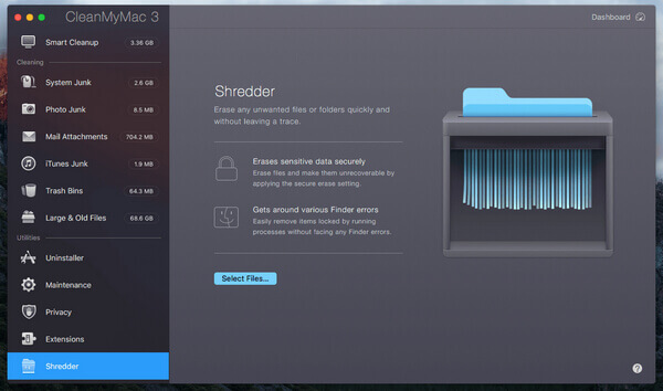 CleanMyMac 3 Shredder