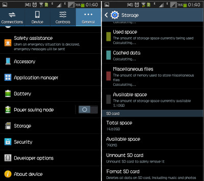 Format SD card on Android