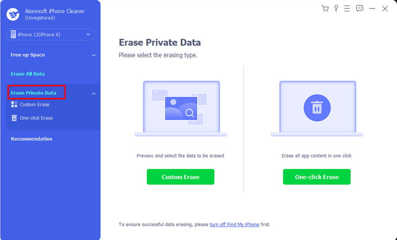 Aiseesoft iPhone Cleaner Erase Private Data
