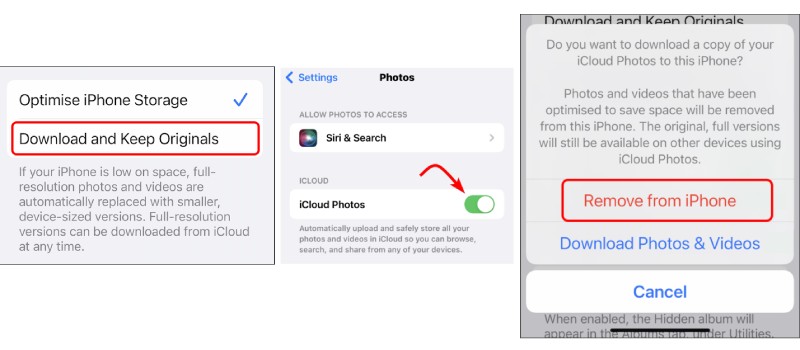 Disable iCloud Photos