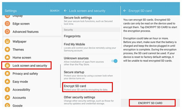 Encrypt SD Card on Android