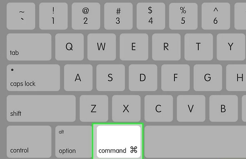 Press Command in Mac