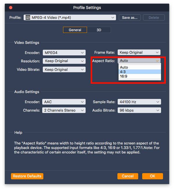 Change Aspect Ratio