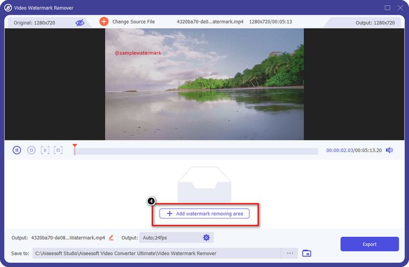Add Watermark Removing Area