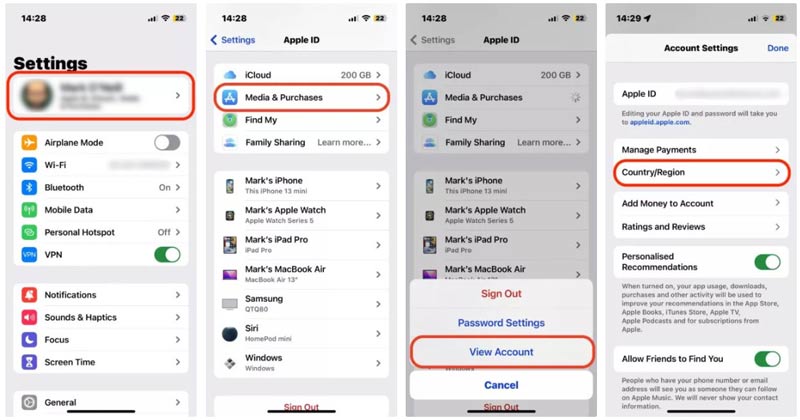 Change iPhone Region with Apple ID