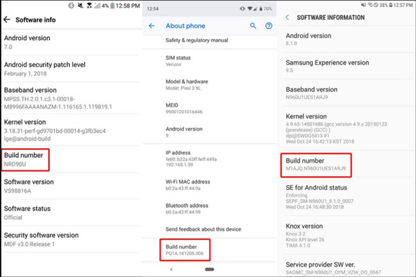 Build Number in Software Info