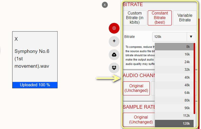 Edit Compressor Value