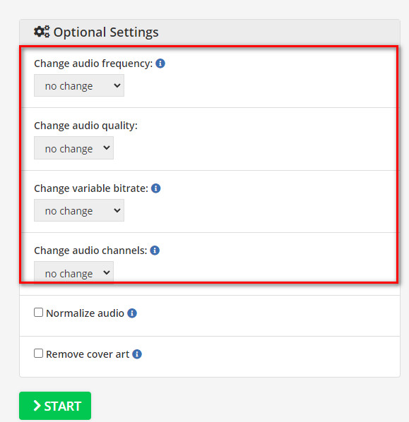 Change M4A Settings