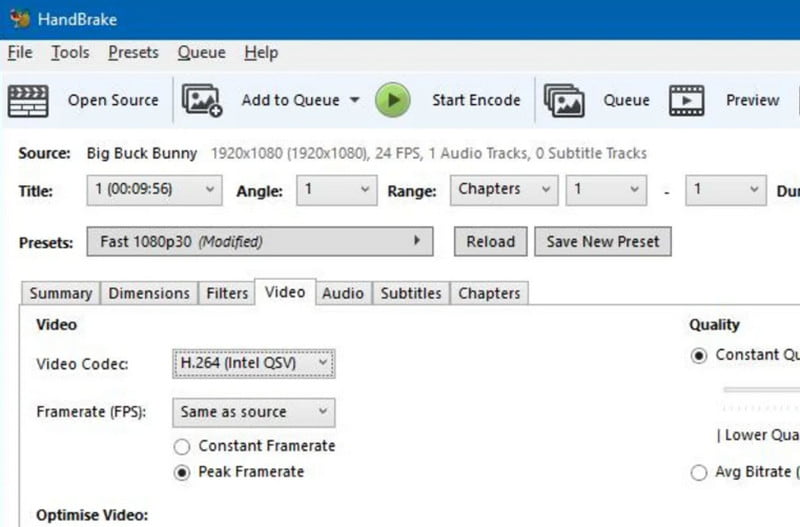 HandBrake Upload Container