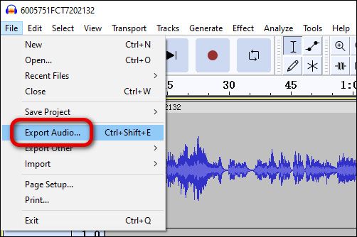 Export Audio In Audacity