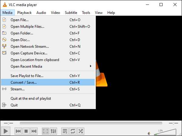 Media Menu In VLC