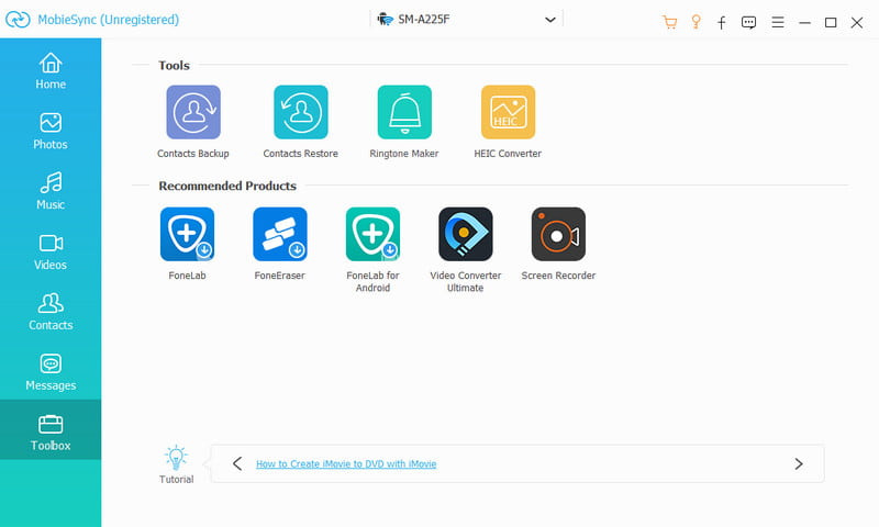 Aiseesoft MobieSync Toolbox Preferences