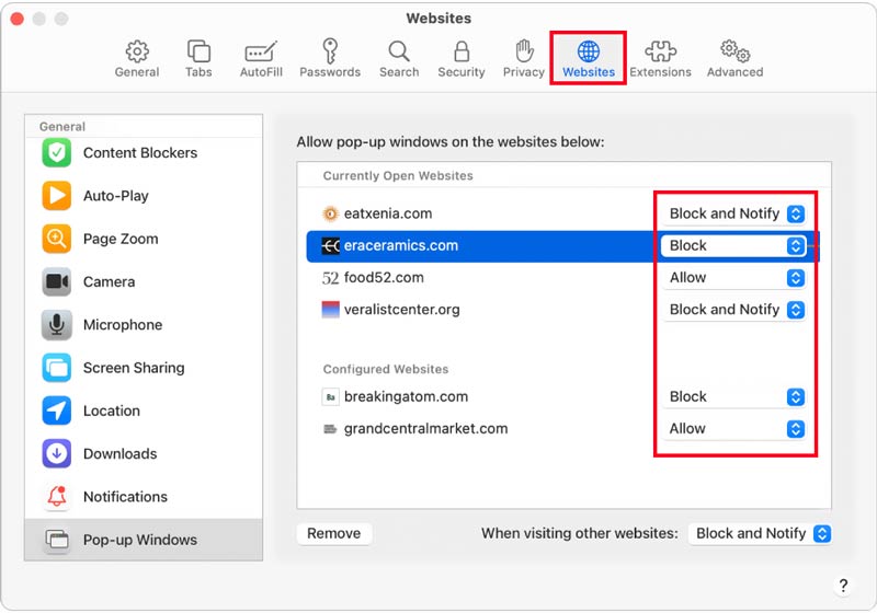 Allow Block Pop Up Ads In Safari