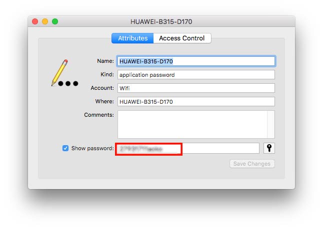 Show Wifi Password Mac