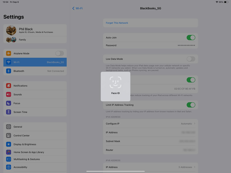 Find Wifi Password on iPad Pro