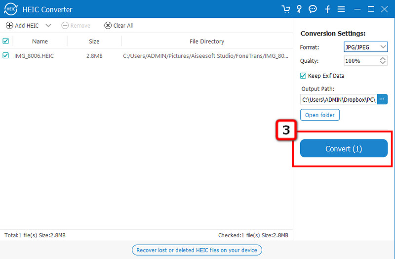 Convert HEIC to Image