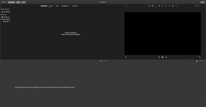 Create new imovie