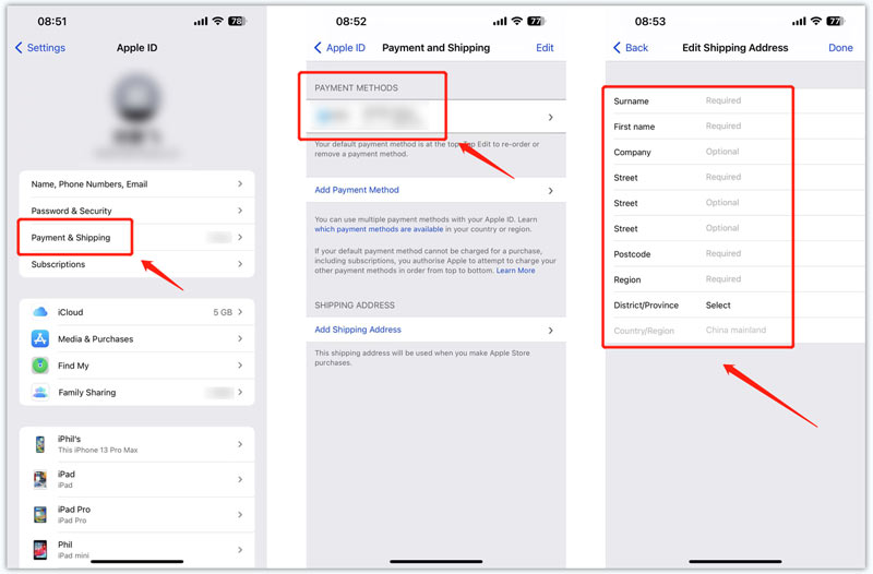 Manage Apple ID Payment Method