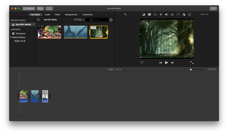 iMovie merge M4V