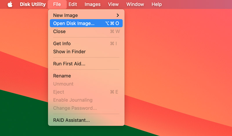 Mac Disk Utility Open Disk Image