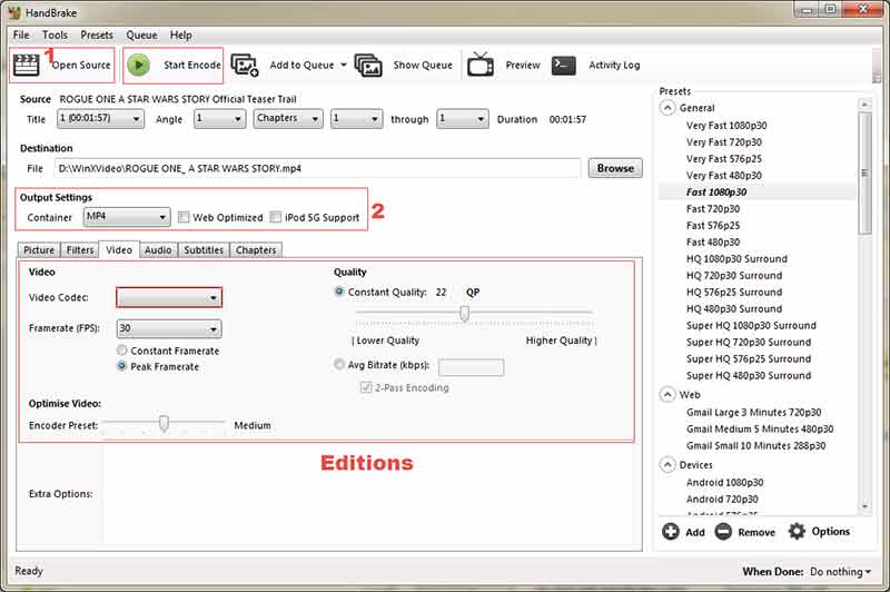 Handbrake Interface