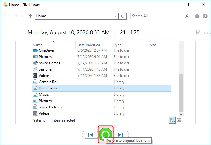 How To Restore Files From File History Win10