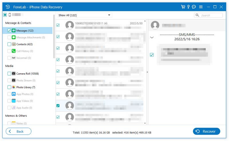 Recover Deleted Messages