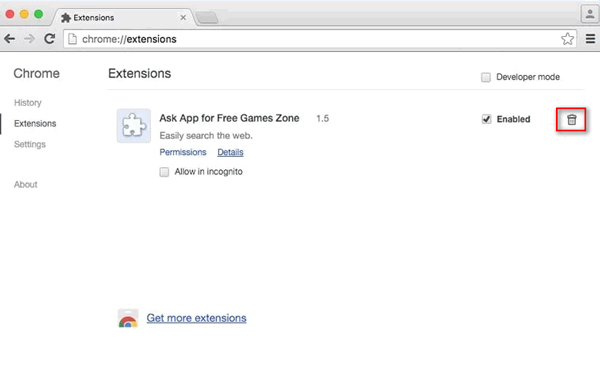 Remove Extension from Google Chrome