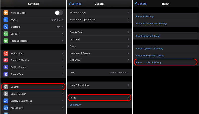 Reset Location Privacy On iPhone