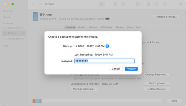 Restore iTunes Backup