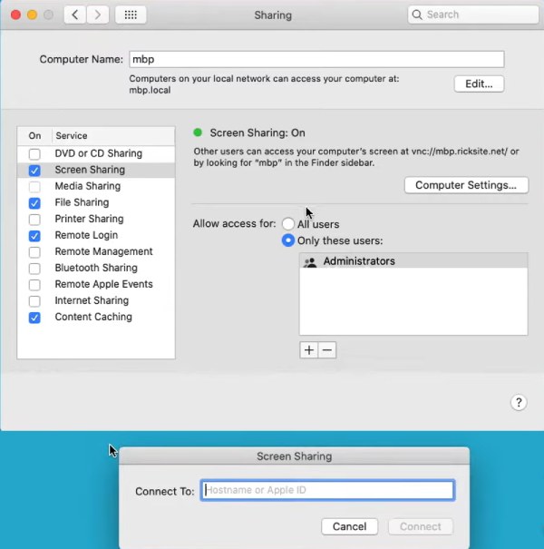 Screen Share on Mac
