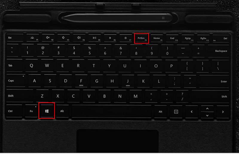 Screenshot Surface Pro With Keyboard