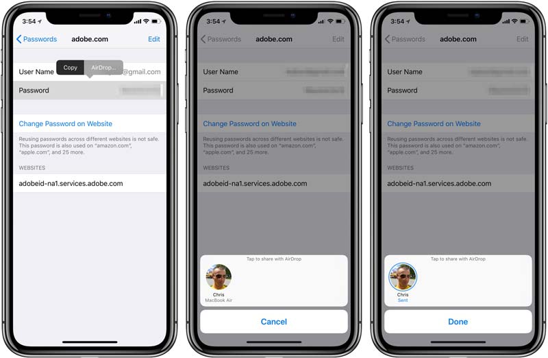 Airdrop Saved Passwords iPhone