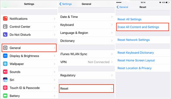 Erase All Data And Settings On iPhone