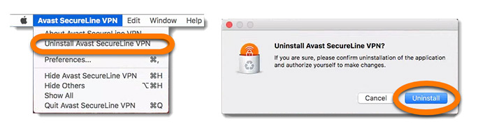 Uninstall Avast SecureLine VPN