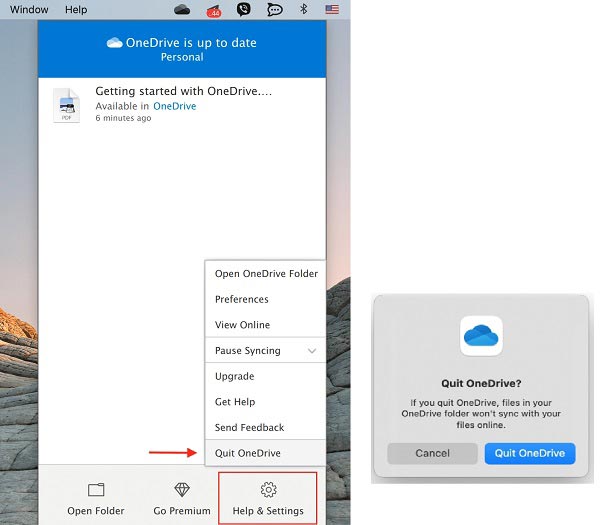 Quit Onedrive