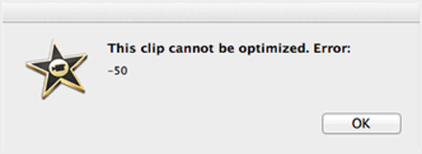 iMovie Error 50