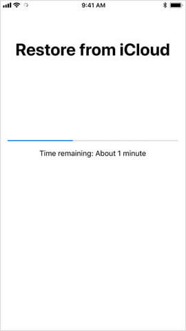 Restore iPhone from iCloud Backup