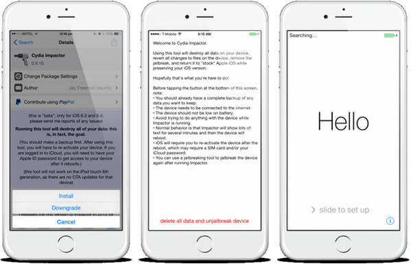 Unjailbreak iPhone with Cydia Impactor