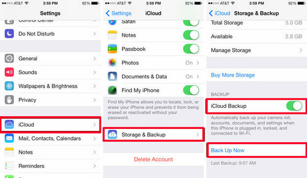 Backup Music on iPhone to iCloud