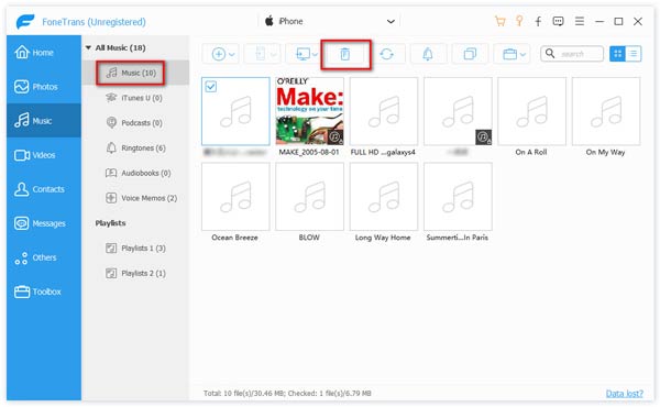 How to Delete Songs from iPhone with FoneTrans