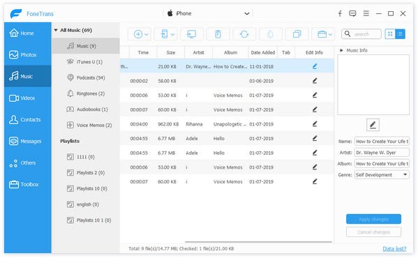 Edit ID3 Information with iPod Manager