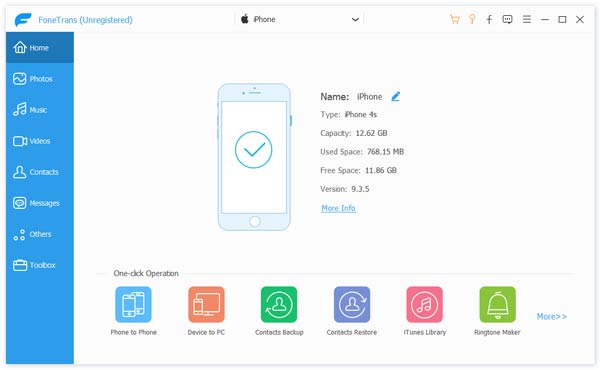 FoneTrans Interface