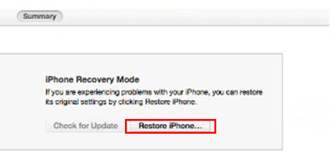 Restore iPhone