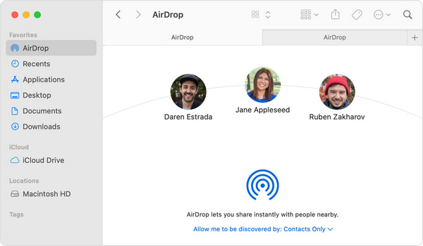 Turn on Mac AirDrop