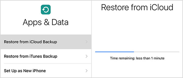 Restore iPad from iCloud