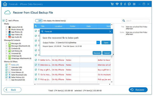 Recover Deleted Notes on iPhone from iCloud