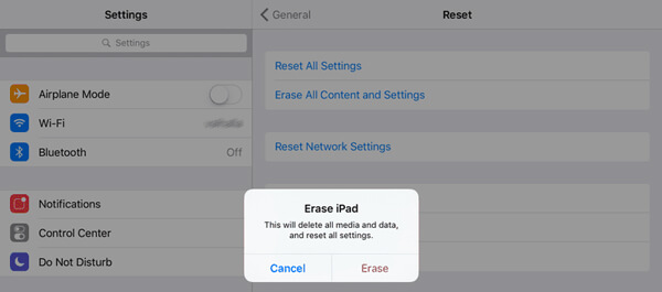 Erase iPad