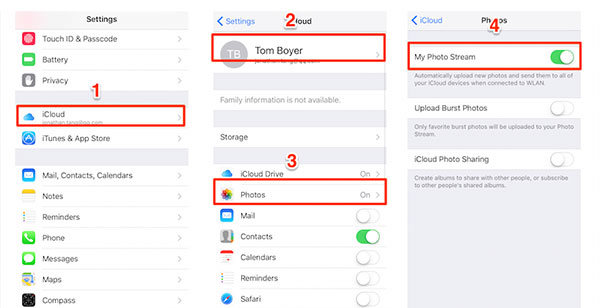 Access iCloud photos on iOS devices